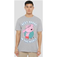 Peppa Pig Best Daddy World T Shirt Heather Grey