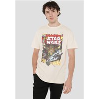 Star Wars Flea Market Retro Comic Cover T-Shirt, Natural in Beige | Size: XL