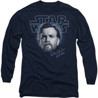 Episode III Revenge Sith Jedi Master Obi Wan Portrait Long Sleeve T Shirt