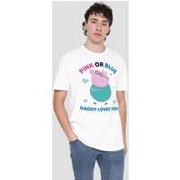 Peppa Pig Pink Or Blue Daddy Pig Loves You T Shirt