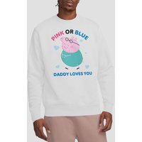 Peppa Pig Pink Or Blue Daddy Pig Loves You Sweatshirt