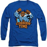 Marvel Fantastic Four Thing Clobberin' Time Long Sleeve T-Shirt, Royal Blue | Size: Small