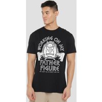Disney Hercules Phil Working On My Father Figure T-Shirt, Black | Size: XL