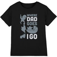Star Wars Boy's Where Dad Goes I Go Boys T-Shirt, Black | Size: 3-4 Years