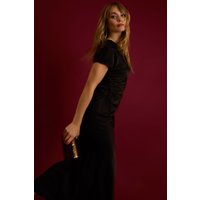 Blue Vanilla Women's Bias Cut Batwing Slip Dress in Black | Size: Small