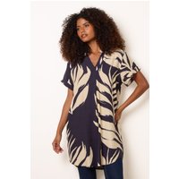 Palm Print Tunic Top