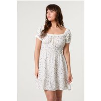 Blue Vanilla Women's Multi Puff Sleeve Shirred Mini Dress | Size: XL
