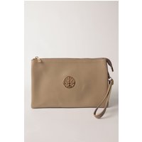 Clutch Detachable Strap Taupe