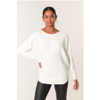 Blue Vanilla Women's Ivory Jumper With Silver Rhinestones | Size: S/M