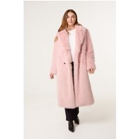 Pink Long Fluffy Coat