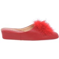 Pom Pom II Leather Slippers