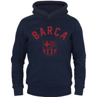 FC Barcelona Boy's Kids Hoodie in Navy | Size: 8-9 Years