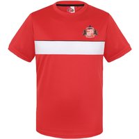 Sunderland AFC Boy's Kids Poly T-Shirt in Red | Size: 12-13 Years
