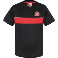 Sunderland AFC Boy's Kids Poly T-Shirt in Black | Size: 10-11 Years