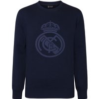Real Madrid FC Boy's Kids Crest Sweatshirt Top in Navy | Size: 6 Years