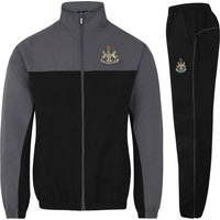 Newcastle United FC Boy's Kids Jacket & Pants Tracksuit Set in Grey | Size: 8-9 Years