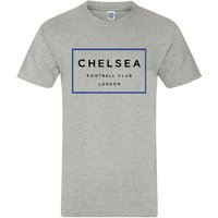 Chelsea FC Boy's Kids Graphic T-Shirt in Light Grey | Size: 12-13 Years
