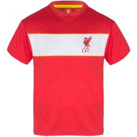 Liverpool FC Boy's Kids Poly T-Shirt in Light Red | Size: 6-7 Years