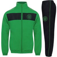 Celtic FC Boy's Kids Jacket & Pants Tracksuit Set in Green | Size: 6-7 Years