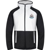 Newcastle United FC Boy's Kids Shower Jacket Windbreaker in White | Size: 6-7 Years