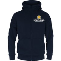 Scottish FA Boy's Kids Zip Hoodie in Navy | Size: 8-9 Years