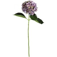 Artificial Single Charlotte Mauve Hydrangea Stem Faux Fake Realistic Flower Indoor Home Floral Decoration L65cm