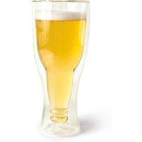Upside Down Bottle Pint Glass Double Layer Insulated Novelty Design Drink Cup Capacity H19 x 5.5cm Diameter x 5.5 cm