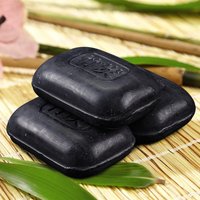 Set 3 Bamboo Charcoal Soap Bars Great Eczema Psoriasis & Dry Skin Each