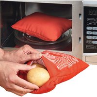 2 x Microwave Baked Potato Express Cooker Bags Reusable Polyester Cooking Pouches Each Measure 20 x 24cm x 24 cm