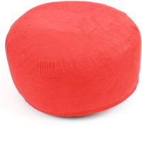 Inflatable Footrest Super Soft Faux Suede Pouffe Home Furniture