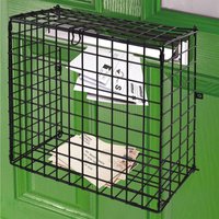 Door Mounted Letterbox Cage Flip Lid Home or Office Mail Box Post Catcher Guard Measures 30 x 33 x 14cm