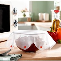 mysmartbuy 3 Microwave Splatter Screens Guard Food Covers - Stain resistant, washable & reusable - Each Measure 33cm Diameter in White