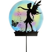 Fairy & Butterfly Silhouette Solar Powered Garden Stake Light Outdoor Decoration Measures H50cm x W25cm x D4cm