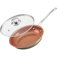 Frying Pan Glass Lid Non Stick Scratch Resistant Cooking Pan Oven & Dishwasher Safe Suitable All Hobs