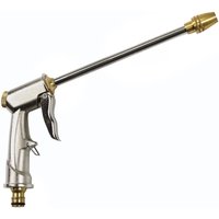 High Pressure Garden Hose Spray Gun Metal Water Sprayer & Universal Connector 3 Spray Patterns Watering & Cleaning