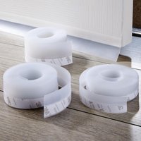 Set 3 Silicone Door & Window Seals High Quality TPE Draught Excluder Strips 2.5 3.5 & 4.5cm Widths Each Roll Measures 5m