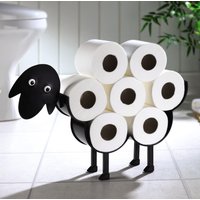Baabara Sheep Toilet Paper or Towel Holder Freestanding Metal Novelty Loo Roll Bathroom Stand H32 x W50 x D10cm