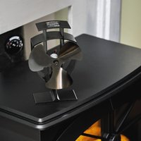3 Blade Stove Fan & Magnetic Thermometer Self Powered Energy Saving Heat Distribution Fan Log Burners Stoves & Fireplaces