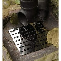2 x Square Drain Covers Stainless Steel Rustproof Gully Grid Guard Preventing Leaf & Debris Blockages 15 x 15cm x 15 cm