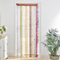 String Door Curtain 90 x 200cm Colourful Spiral Tassel Doorway Fly Screen Keeps Flies Insects & Wasps Out