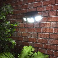 Solar Powered 260 Lumen PIR Motion Sensor Outdoor Security Wall Light 3 LED COB Heads 3 Lighting Modes & 3m Detection Range
