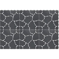 6 x Plastic Interlocking Patio & Deck Tiles All Weather Outdoor Garden Patterned Paving Each Tile 28 x 28 x 1.5cm Pack