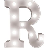 Battery Powered 3D Letter R LED Light Freestanding or Wall Mounted Alphabet Lighting Home or Party Decoration H22 x W14 x D3cm
