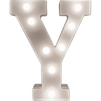 Battery Powered 3D Letter Y LED Light Freestanding or Wall Mounted Alphabet Lighting Home or Party Decoration H22 x W14 x D3cm