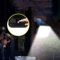 Solar Powered Outdoor Motion Sensor Light 120 Lumen Wall or Fence Mounted Lighting Adjustable Bracket & 3 Lighting Modes
