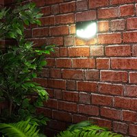 Solar Powered LED PIR Motion Sensor Security Lamp 600 Lumen Outdoor Garden Wall Light 100 LEDs & 3m Detection Range