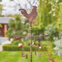 Cockerel Wind Vane Hand Painted Metal Outdoor Garden Decoration