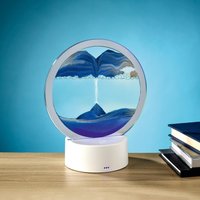 Painting LED Touch Control Lamp USB Powered 3D Desk Side Table or Bedside Light Multicoloured LEDs & Rotating Frame