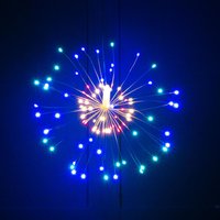 Hanging LED Starburst Light Battery Powered Indoor Outdoor Decoration 80 Multicoloured LEDs & 9 Light Settings H40cm