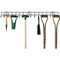 Extra Long Wall Mounted Tool Rack 16 Hooks Shed or Garage